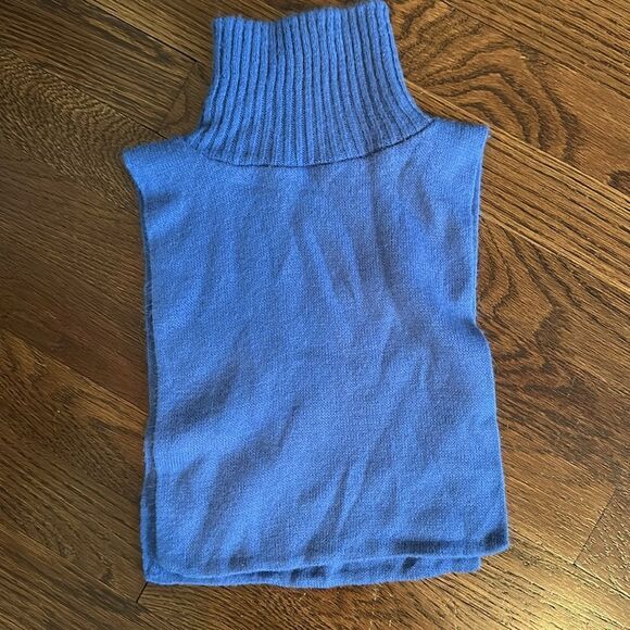 Vintage Periwinkle Blue Ribbed Turtleneck Neck Dickie - Picture 6 of 6